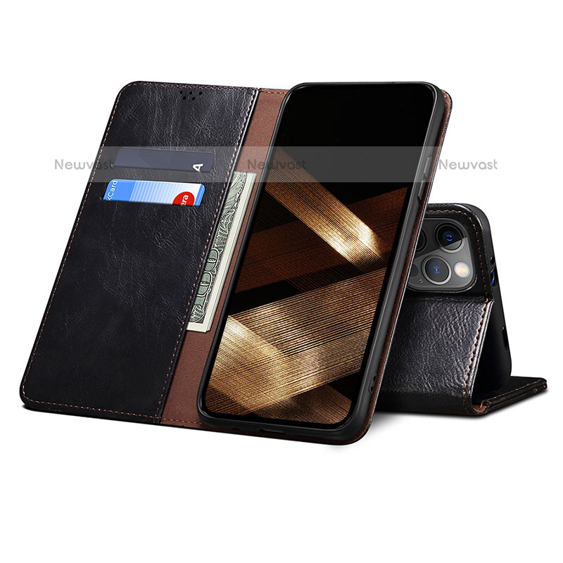 Leather Case Stands Flip Cover L23 Holder for Apple iPhone 15 Pro Max