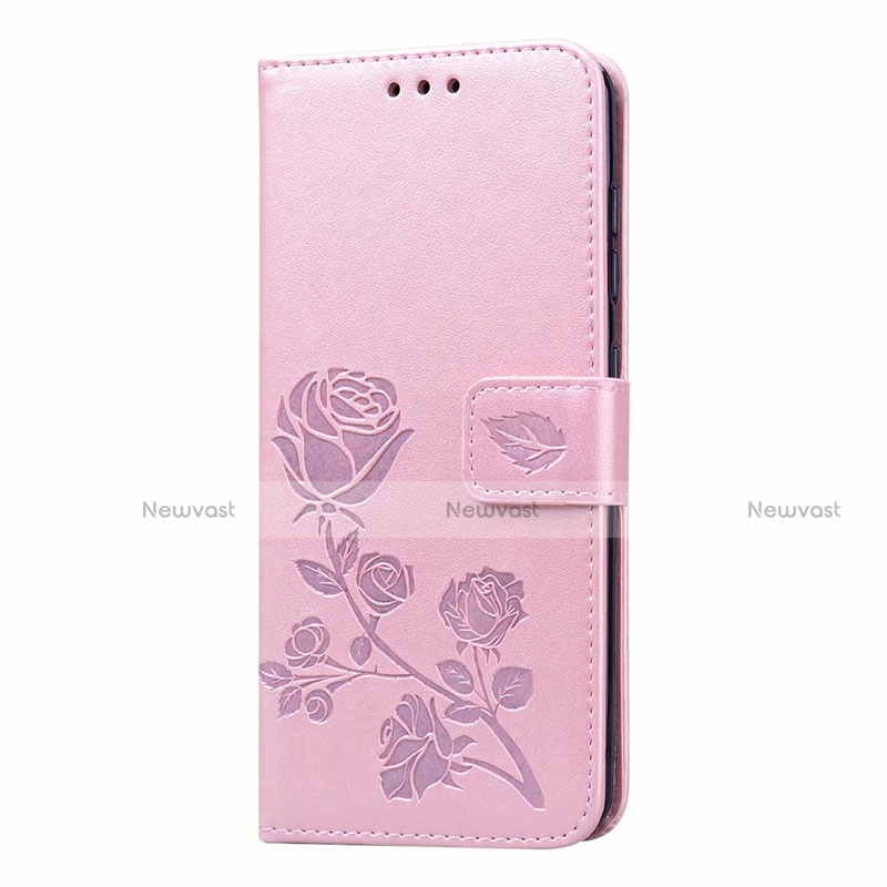 Leather Case Stands Flip Cover L23 Holder for Samsung Galaxy A41 Pink