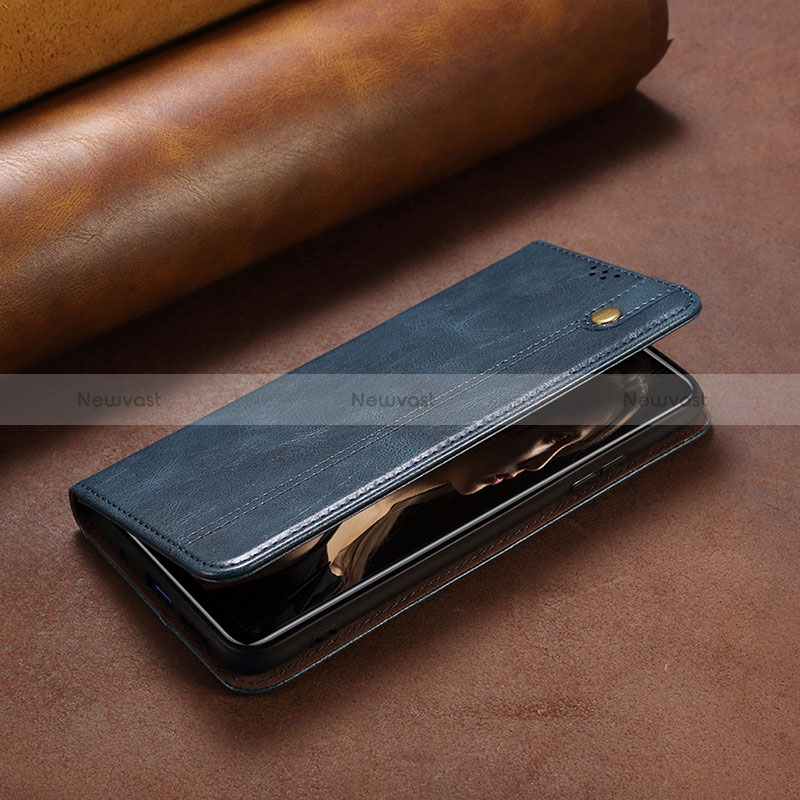 Leather Case Stands Flip Cover L24 Holder for Apple iPhone 14 Pro Max Brown