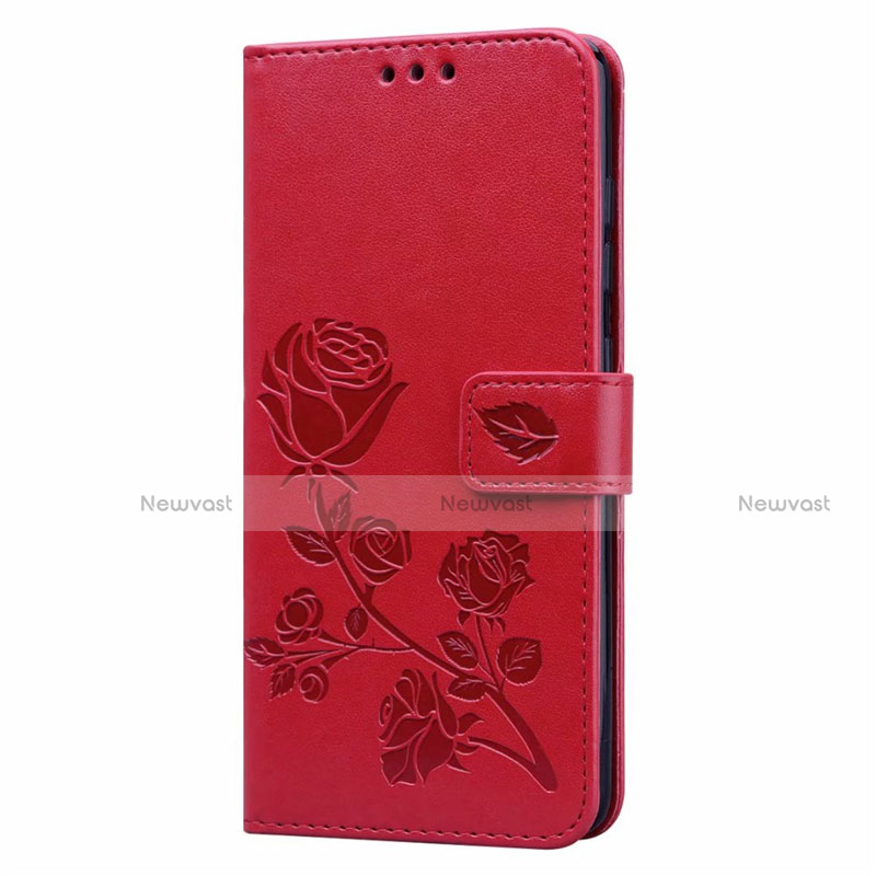 Leather Case Stands Flip Cover L24 Holder for Samsung Galaxy A71 5G Red