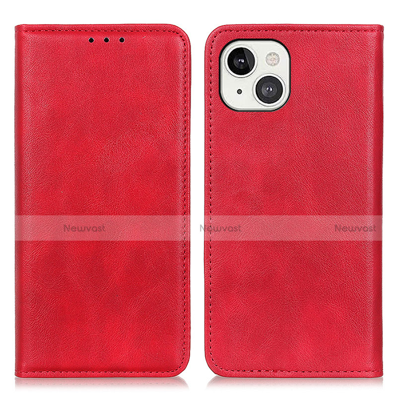 Leather Case Stands Flip Cover L26 Holder for Apple iPhone 13 Red