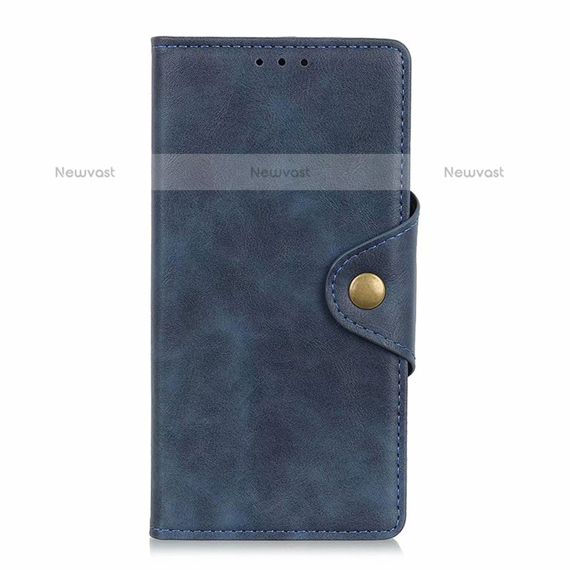 Leather Case Stands Flip Cover L26 Holder for Samsung Galaxy A71 4G A715 Blue