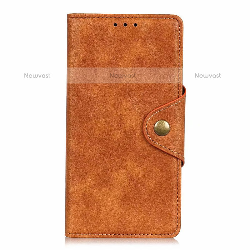 Leather Case Stands Flip Cover L26 Holder for Samsung Galaxy A71 4G A715 Orange