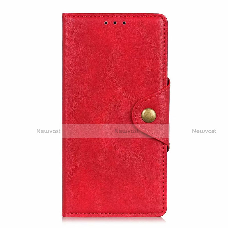 Leather Case Stands Flip Cover L26 Holder for Samsung Galaxy A71 5G Red