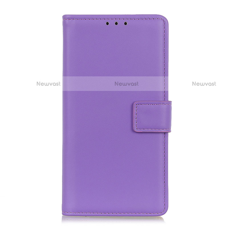 Leather Case Stands Flip Cover L28 Holder for Realme C11 Purple