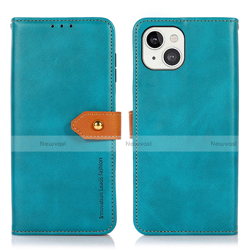 Leather Case Stands Flip Cover L29 Holder for Apple iPhone 13 Blue