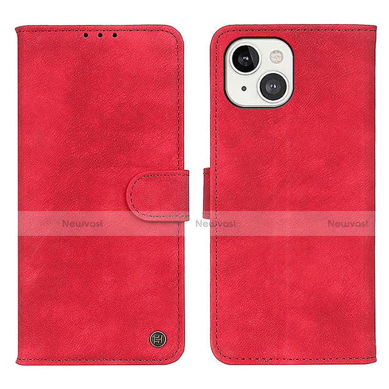 Leather Case Stands Flip Cover L30 Holder for Apple iPhone 13 Red