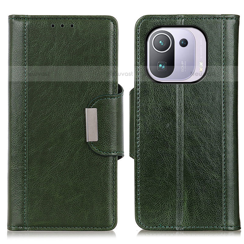 Leather Case Stands Flip Cover M01L Holder for Xiaomi Mi 11 Pro 5G Green