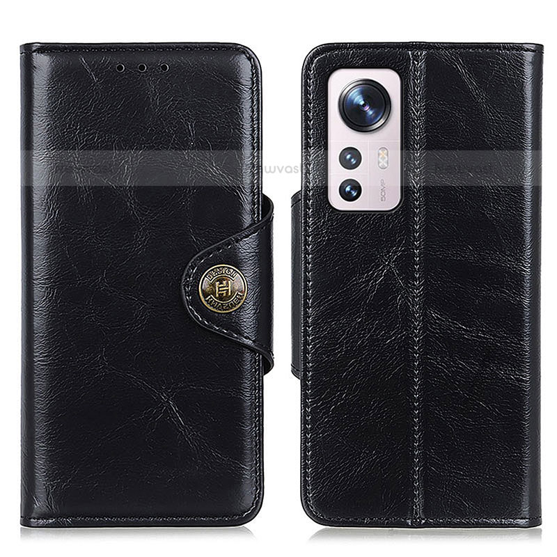 Leather Case Stands Flip Cover M04L Holder for Xiaomi Mi 12 Pro 5G Black