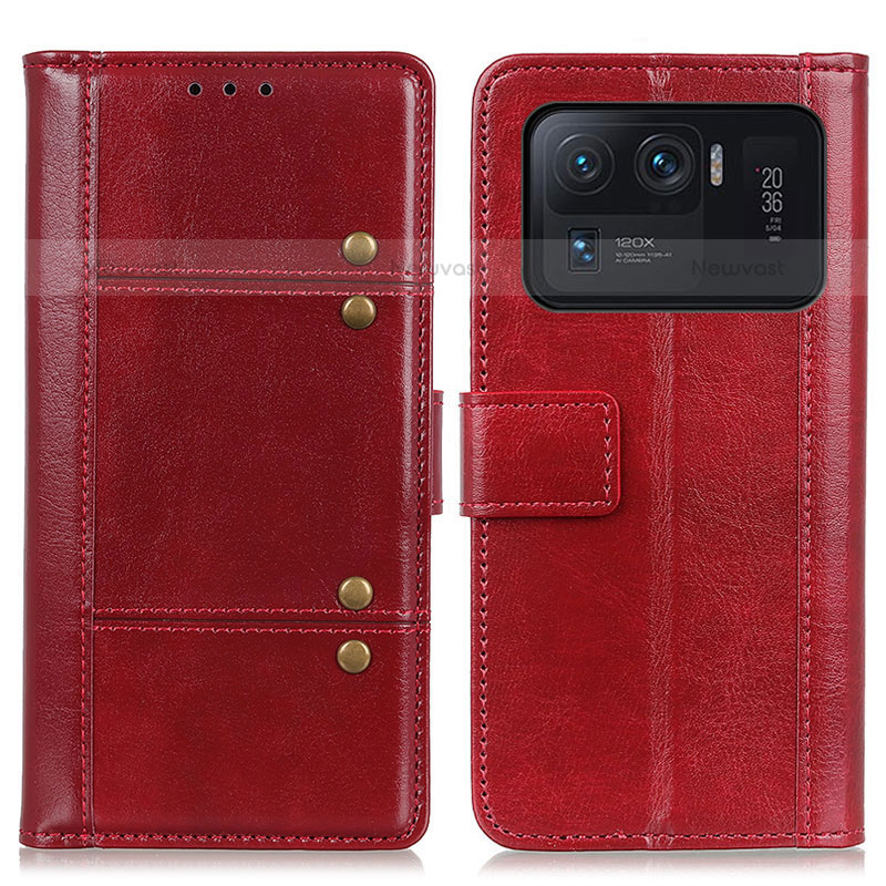 Leather Case Stands Flip Cover M06L Holder for Xiaomi Mi 11 Ultra 5G Red