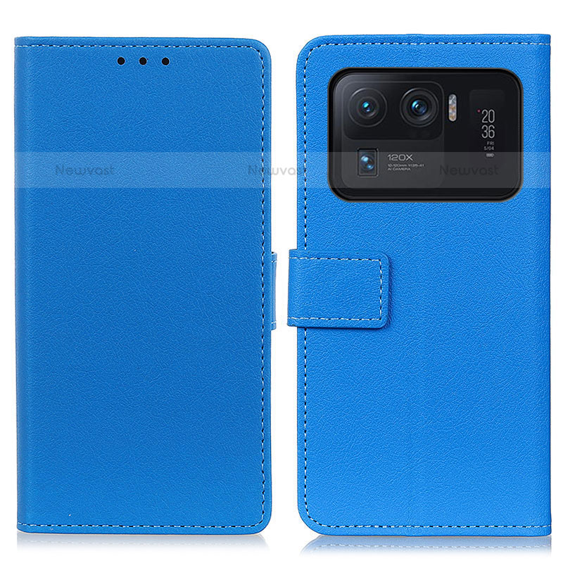 Leather Case Stands Flip Cover M08L Holder for Xiaomi Mi 11 Ultra 5G Blue