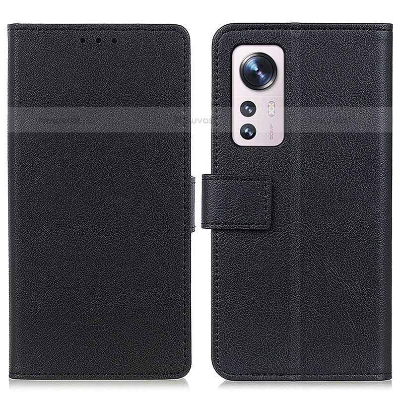 Leather Case Stands Flip Cover M08L Holder for Xiaomi Mi 12 Pro 5G Black