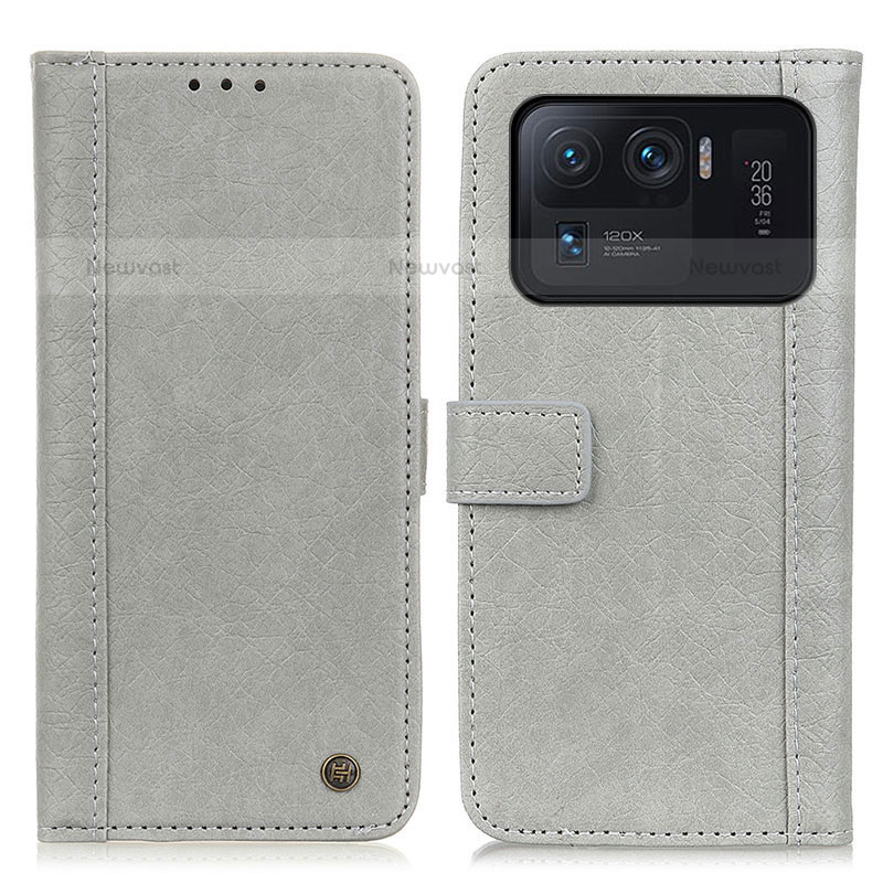 Leather Case Stands Flip Cover M10L Holder for Xiaomi Mi 11 Ultra 5G Gray