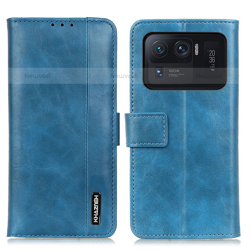 Leather Case Stands Flip Cover M11L Holder for Xiaomi Mi 11 Ultra 5G Blue