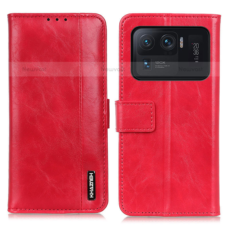 Leather Case Stands Flip Cover M11L Holder for Xiaomi Mi 11 Ultra 5G Red