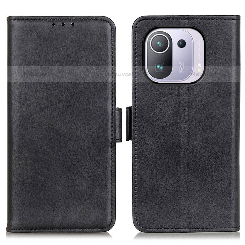 Leather Case Stands Flip Cover M15L Holder for Xiaomi Mi 11 Pro 5G Black