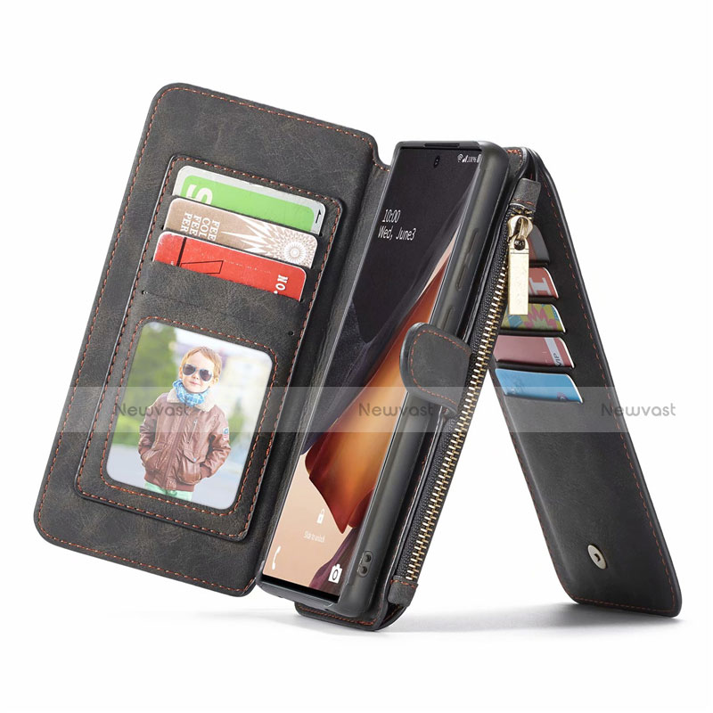 Leather Case Stands Flip Cover N03 Holder for Samsung Galaxy Note 20 5G