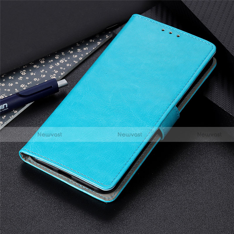 Leather Case Stands Flip Cover N07 Holder for Huawei P40 Pro Sky Blue