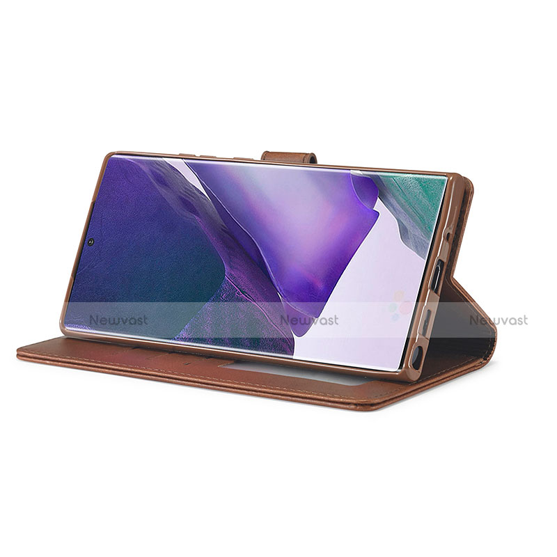 Leather Case Stands Flip Cover N08 Holder for Samsung Galaxy Note 20 Ultra 5G