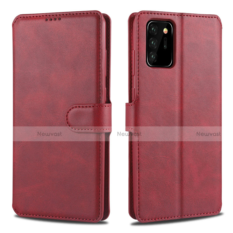 Leather Case Stands Flip Cover N12 Holder for Samsung Galaxy Note 20 Ultra 5G Red