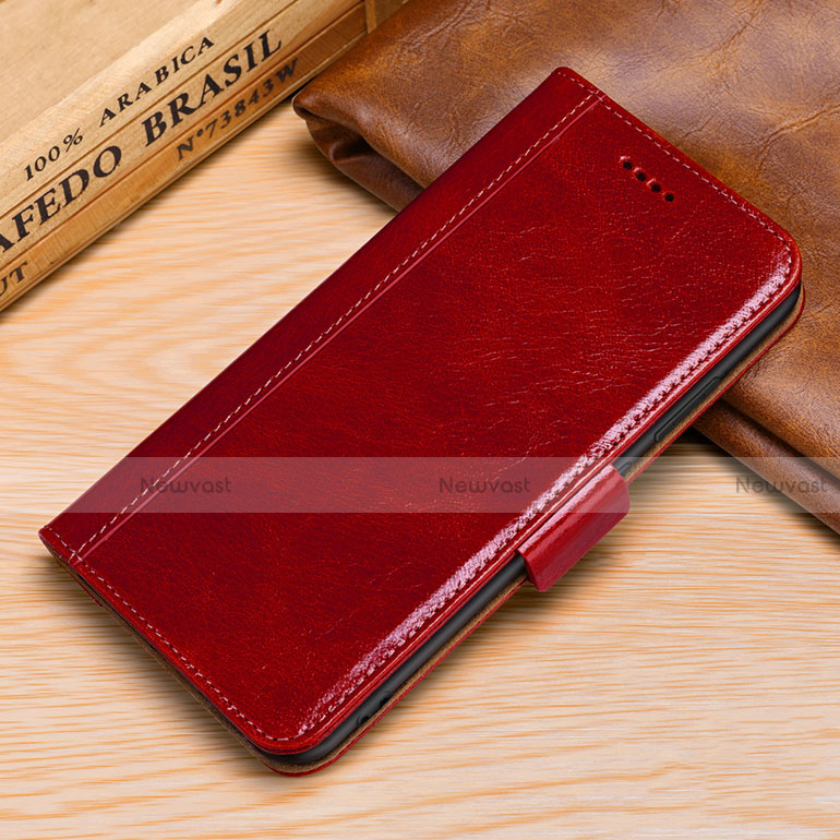 Leather Case Stands Flip Cover P01 Holder for Huawei P30 Lite Red