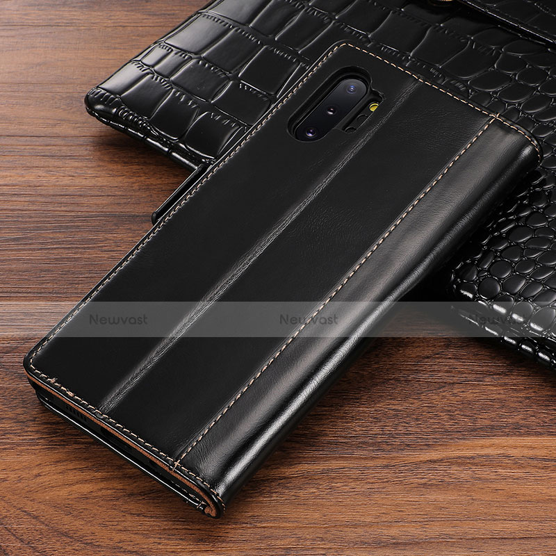 Leather Case Stands Flip Cover P01 Holder for Samsung Galaxy Note 10 Plus 5G