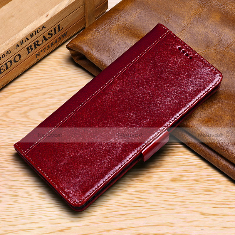 Leather Case Stands Flip Cover P01 Holder for Samsung Galaxy S10e Red