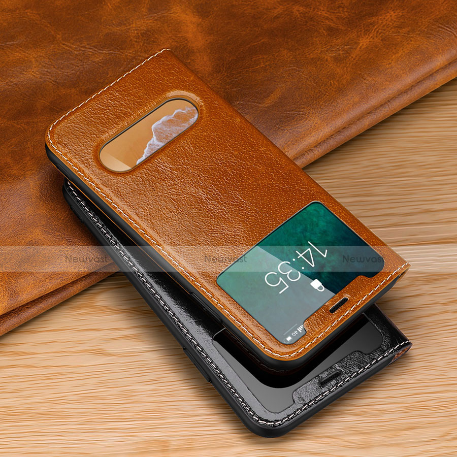 Leather Case Stands Flip Cover P02 Holder for Apple iPhone Xs