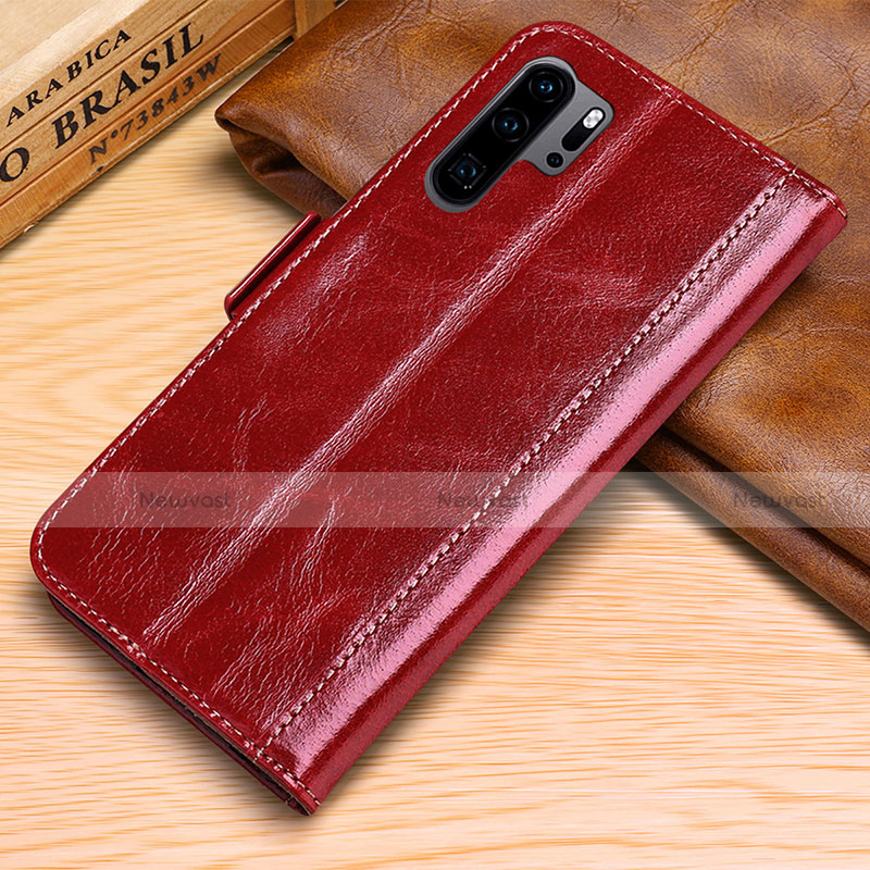 Leather Case Stands Flip Cover P03 Holder for Huawei P30 Pro New Edition Red