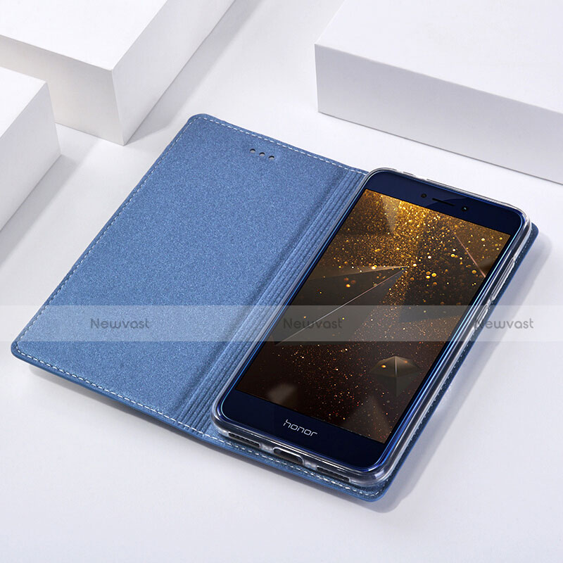 Leather Case Stands Flip Cover R01 for Huawei Nova Lite Blue