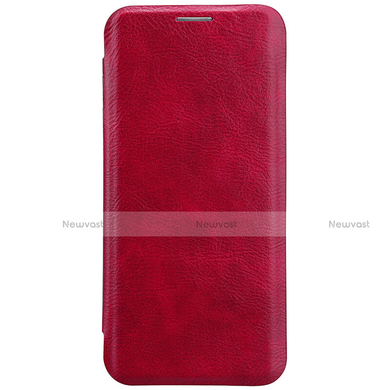 Leather Case Stands Flip Cover S01 for Samsung Galaxy S8 Plus Red