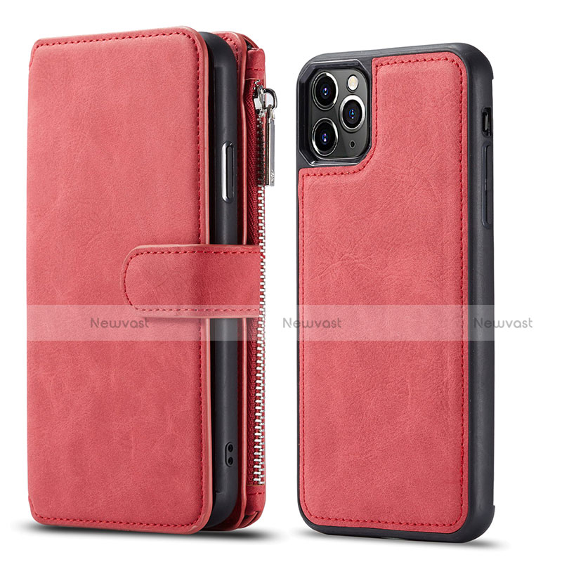 Leather Case Stands Flip Cover T01 Holder for Apple iPhone 11 Pro Max Red