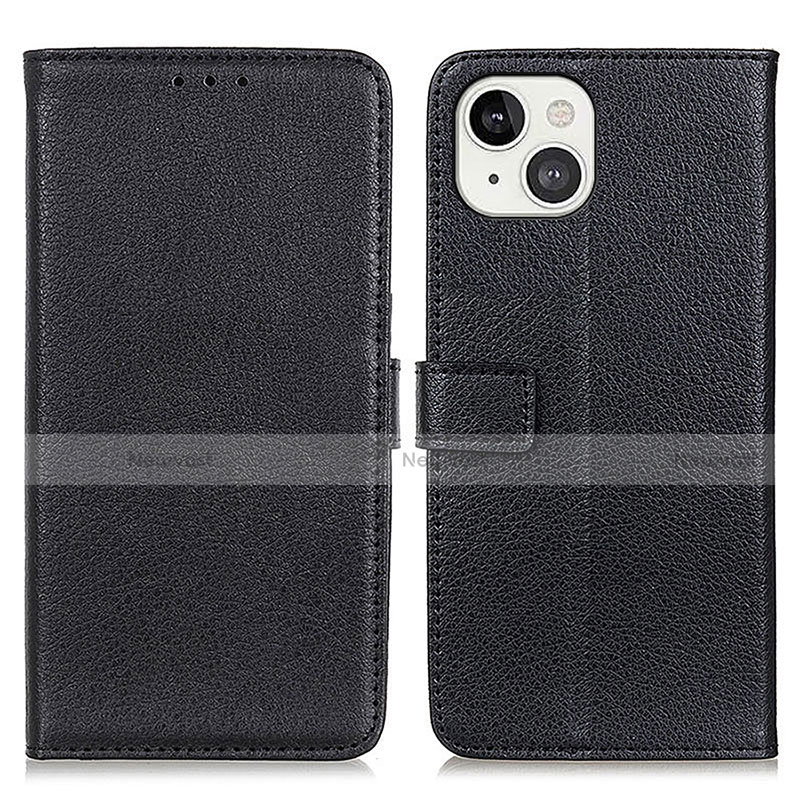 Leather Case Stands Flip Cover T01 Holder for Apple iPhone 13 Black