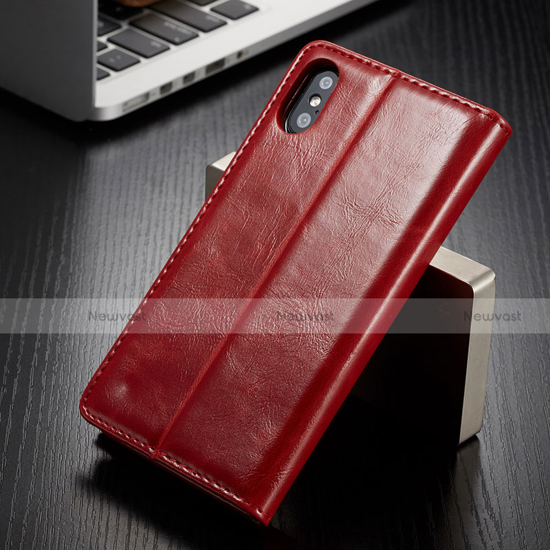 Leather Case Stands Flip Cover T01 Holder for Apple iPhone X