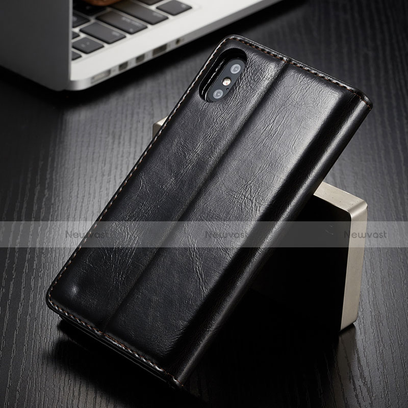 Leather Case Stands Flip Cover T01 Holder for Apple iPhone Xs