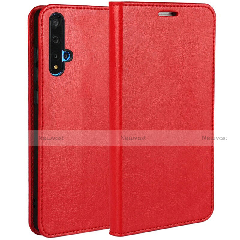 Leather Case Stands Flip Cover T01 Holder for Huawei Honor 20S Red