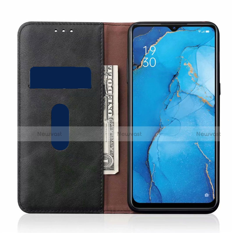 Leather Case Stands Flip Cover T01 Holder for Oppo A91