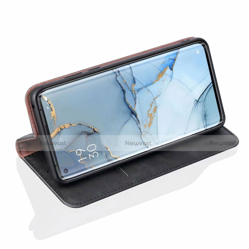 Leather Case Stands Flip Cover T01 Holder for Oppo Find X2 Neo