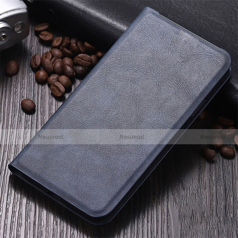 Leather Case Stands Flip Cover T01 Holder for Oppo R17 Pro Blue