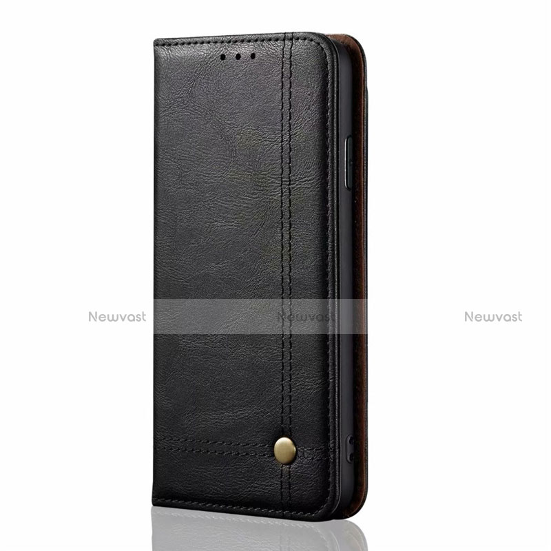 Leather Case Stands Flip Cover T01 Holder for Oppo Reno3 Pro Black