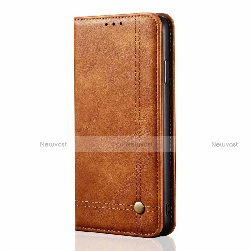 Leather Case Stands Flip Cover T01 Holder for Oppo Reno3 Pro Orange