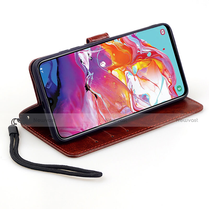 Leather Case Stands Flip Cover T01 Holder for Samsung Galaxy A70S