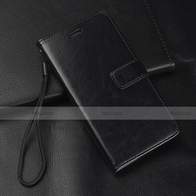 Leather Case Stands Flip Cover T01 Holder for Samsung Galaxy A70S Black