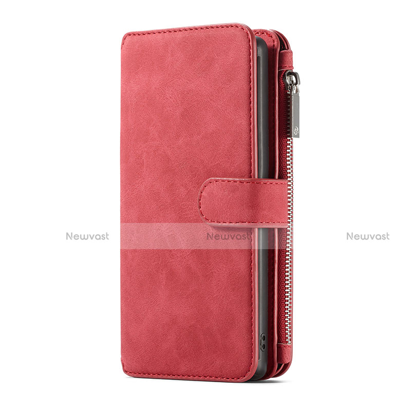 Leather Case Stands Flip Cover T01 Holder for Samsung Galaxy Note 10 Plus 5G Red