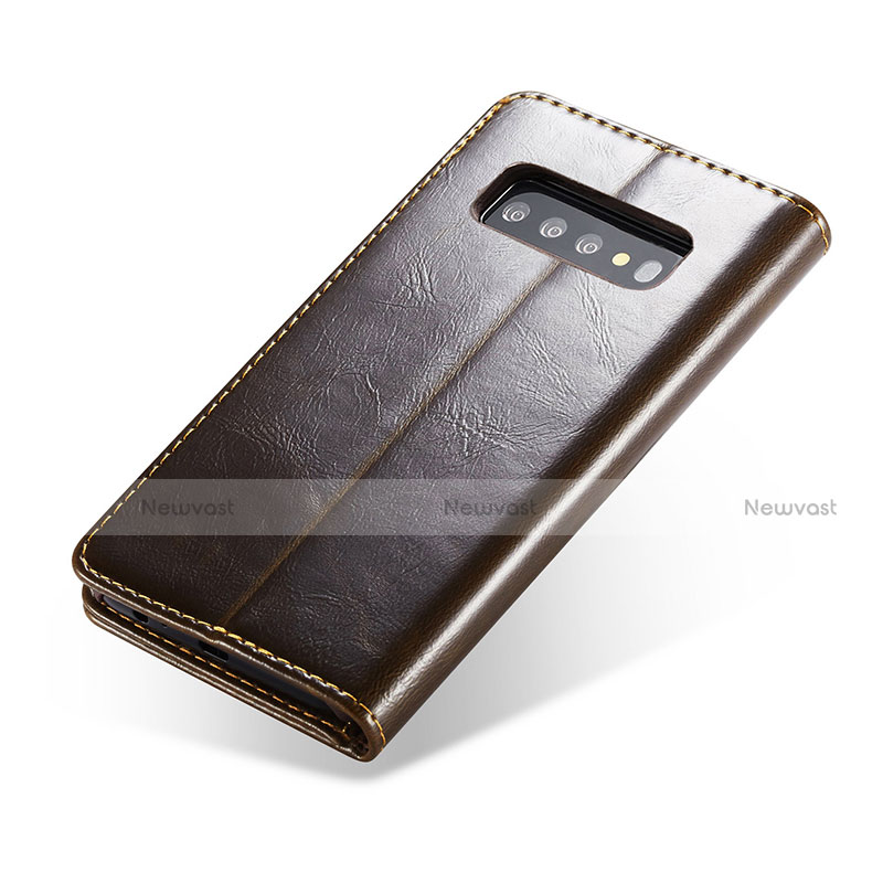 Leather Case Stands Flip Cover T01 Holder for Samsung Galaxy S10