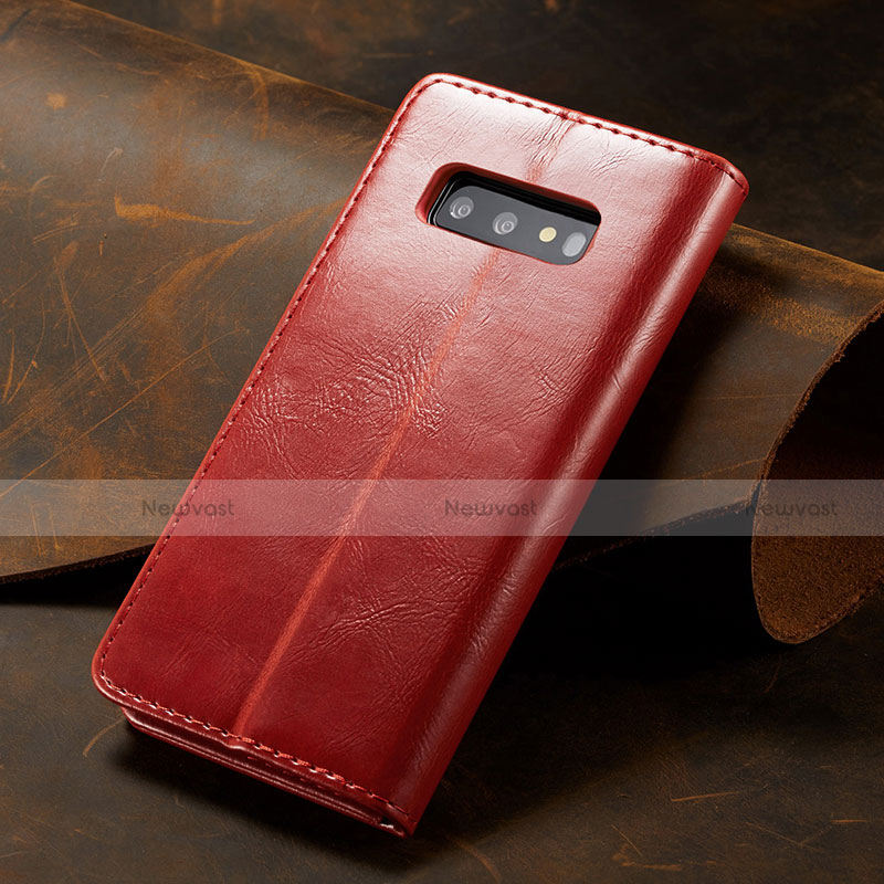 Leather Case Stands Flip Cover T01 Holder for Samsung Galaxy S10e