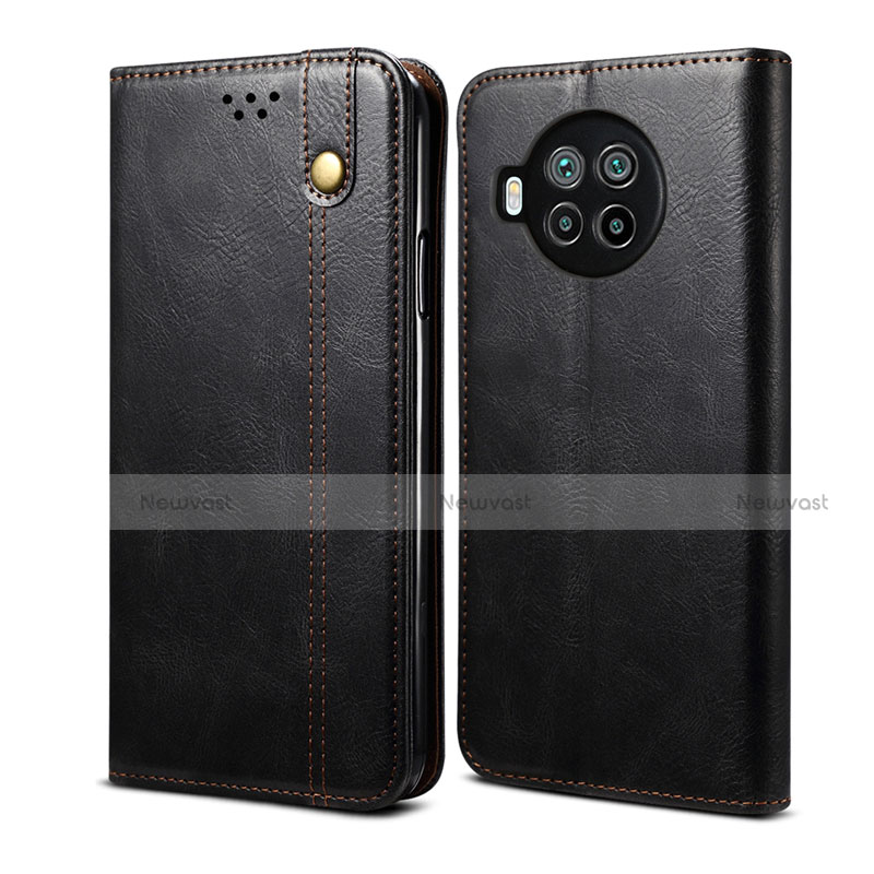 Leather Case Stands Flip Cover T01 Holder for Xiaomi Mi 10i 5G Black