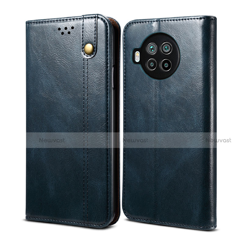 Leather Case Stands Flip Cover T01 Holder for Xiaomi Mi 10T Lite 5G Blue