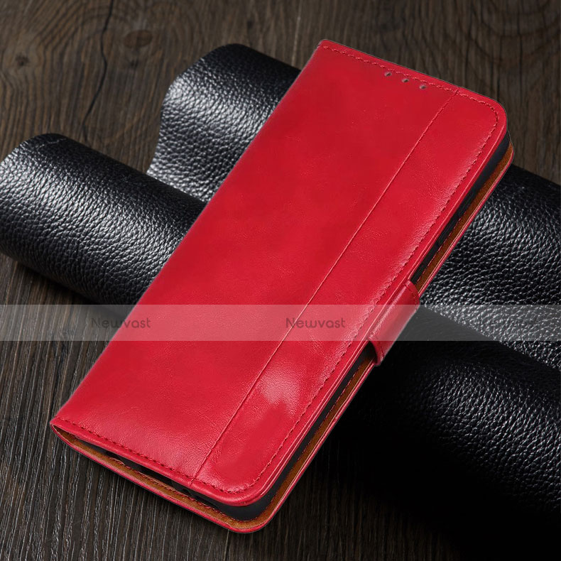 Leather Case Stands Flip Cover T01 Holder for Xiaomi Redmi Note 9 Pro Max Red