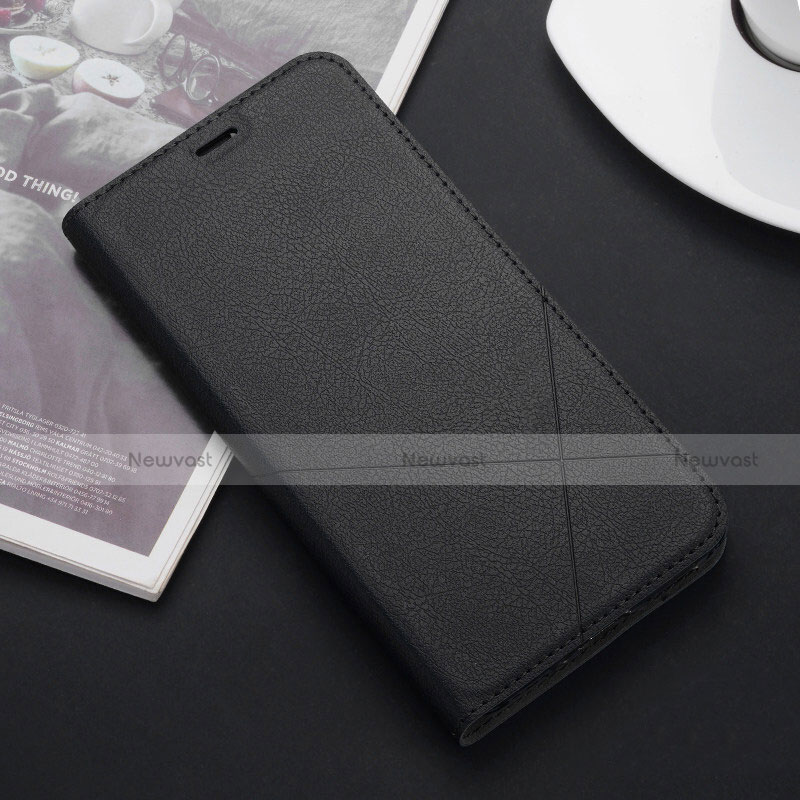 Leather Case Stands Flip Cover T02 Holder for Apple iPhone 11 Pro Black